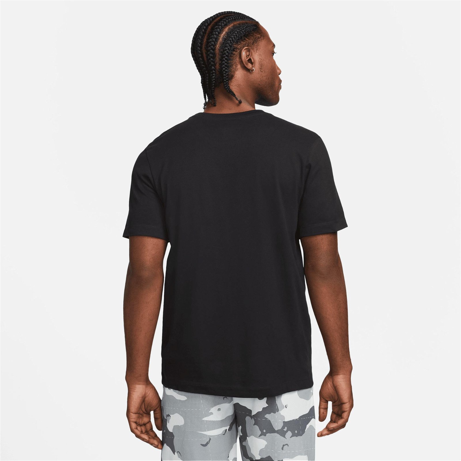 Nike Dri-FIT Camo Graphic Erkek Siyah T-Shirt