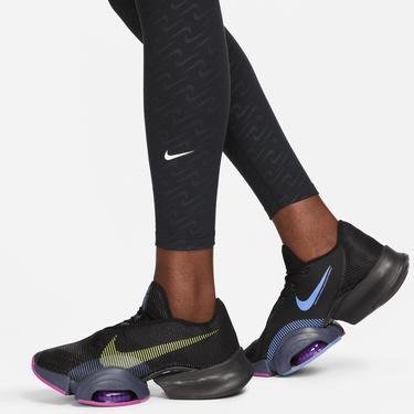  Nike One Dri-Fit Icon Clash Printed Mid-Rise 7/8 Kadın Siyah Tayt