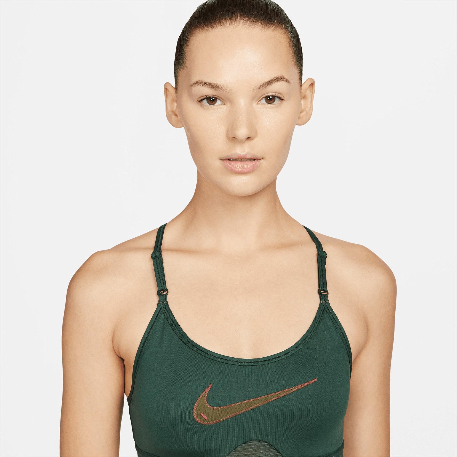 Nike Sportswear Dri-FIT Indy Swoosh Gx Kadın Yeşil Bra