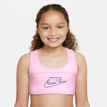  Nike Dri-FIT Swoosh Futura Çocuk Pembe Bra