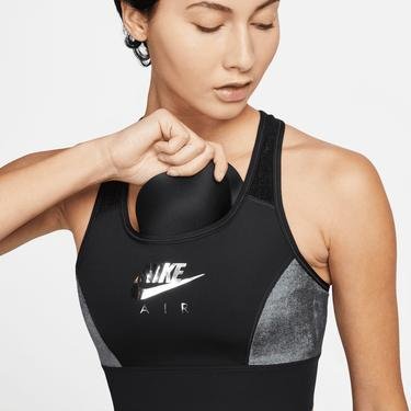 Nike Air Dri-FIT Swoosh Gx Kadın Siyah Bra