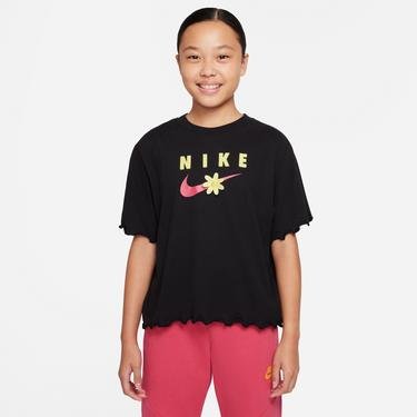  Nike Sportswear Energy Boxy Frilly Çocuk Siyah T-Shirt