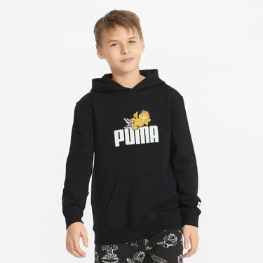  Puma x Garfield Çocuk Siyah Kapüşonlu Sweatshirt