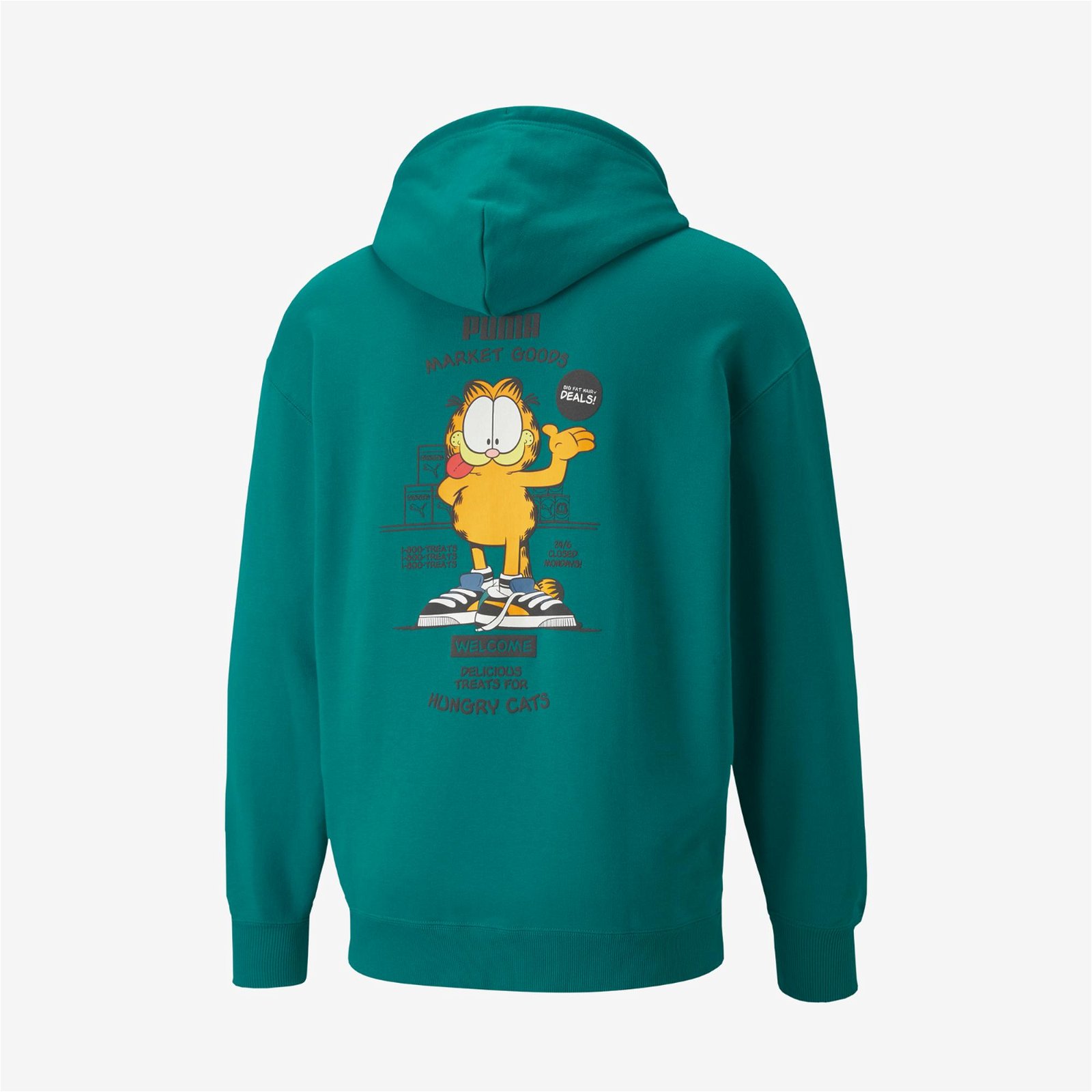 Puma x Garfield Erkek Yeşil Kapüşonlu Sweatshirt