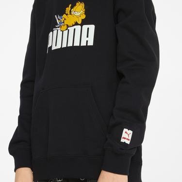  Puma x Garfield Çocuk Siyah Kapüşonlu Sweatshirt