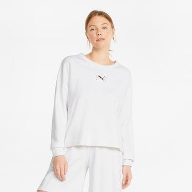  Puma RE:Collection Kadın Beyaz Sweatshirt