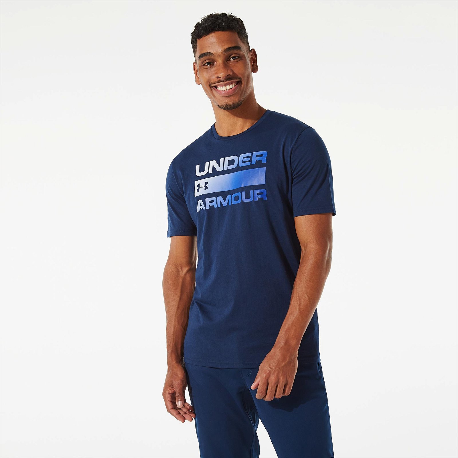 Under Armour UA Team Issue Wordmark Erkek Lacivert T-Shirt