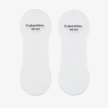  Calvin Klein High Cut 2'li Logo Erkek Beyaz Çorap