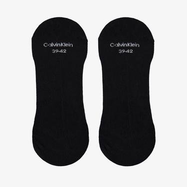  Calvin Klein High Cut 2'li Logo Erkek Siyah Çorap
