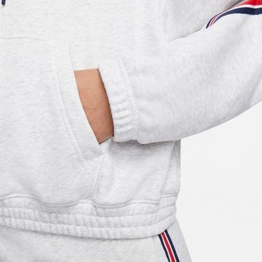  Jordan Paris Saint-Germain Fleece Hoodie Kadın Açık Gri Sweatshirt