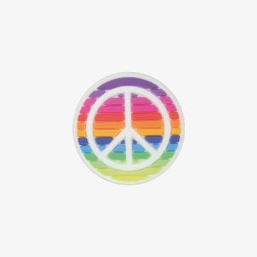  Crocs Rainbow Peace Sign Unisex Renkli Rozet