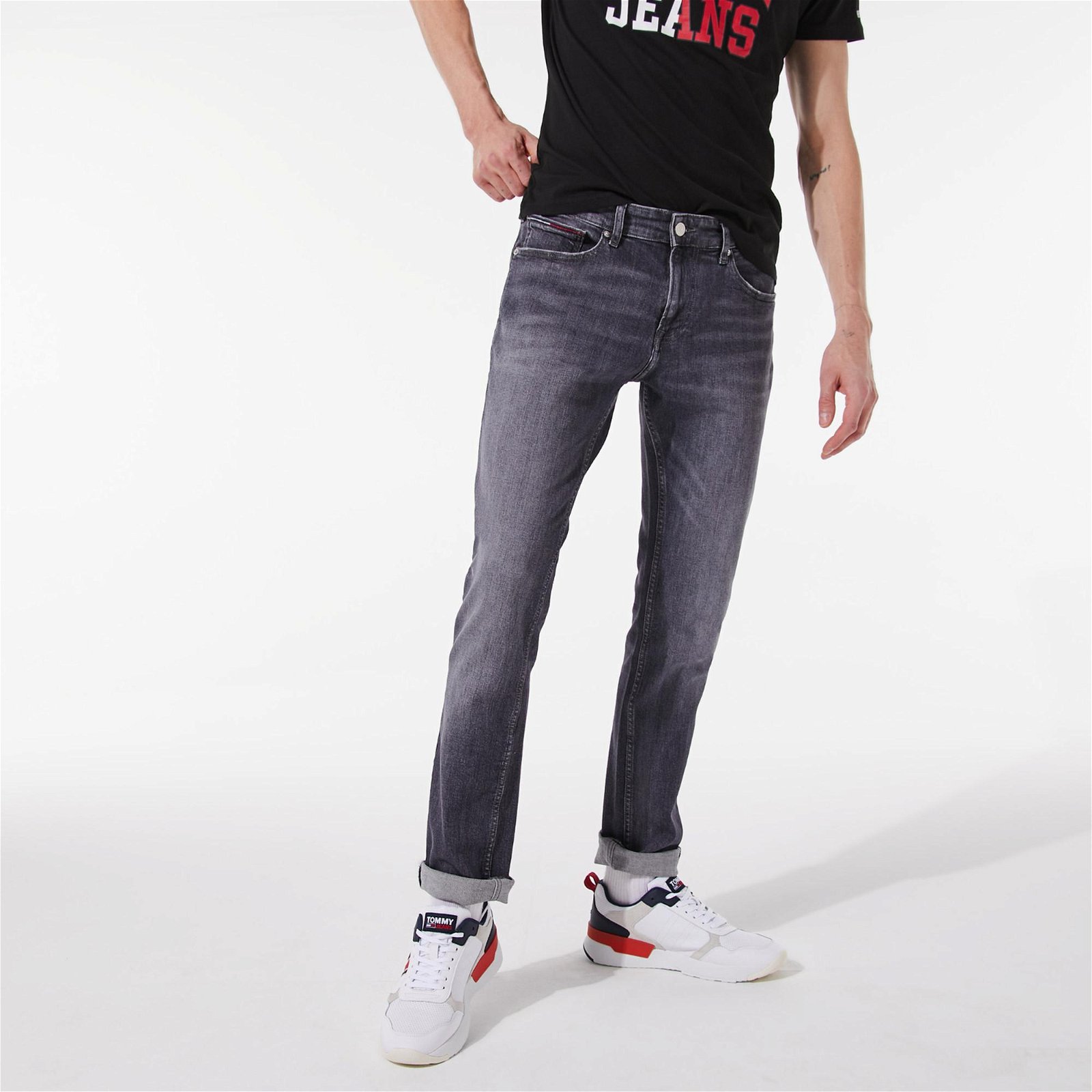 Tommy Jeans Scanton Slim Ce181 Erkek Gri Jean