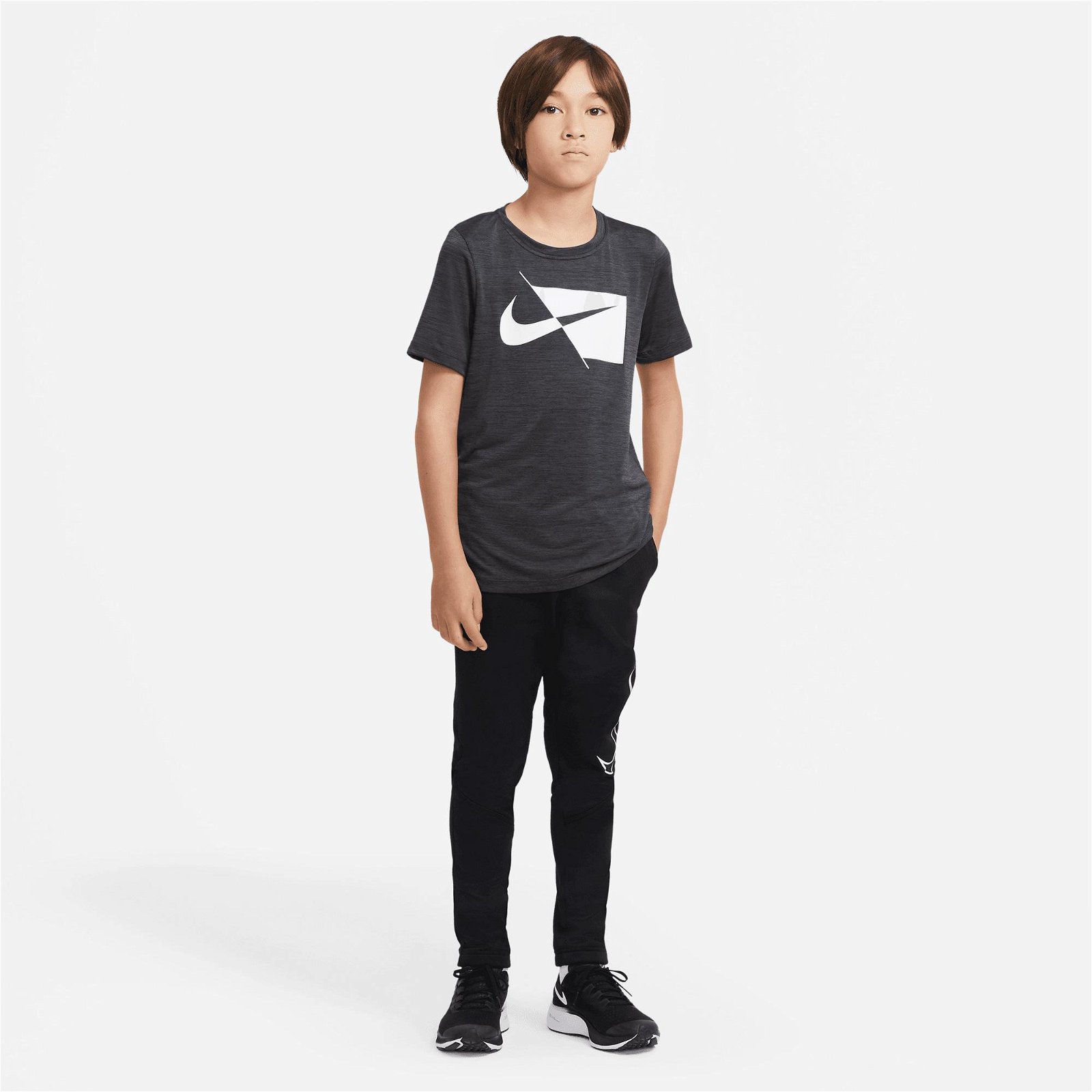 Nike Dri-FIT Hbr Top Çocuk Siyah T-Shirt