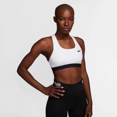  Nike Dri-FIT Swoosh Non-Padded Kadın Beyaz Bra