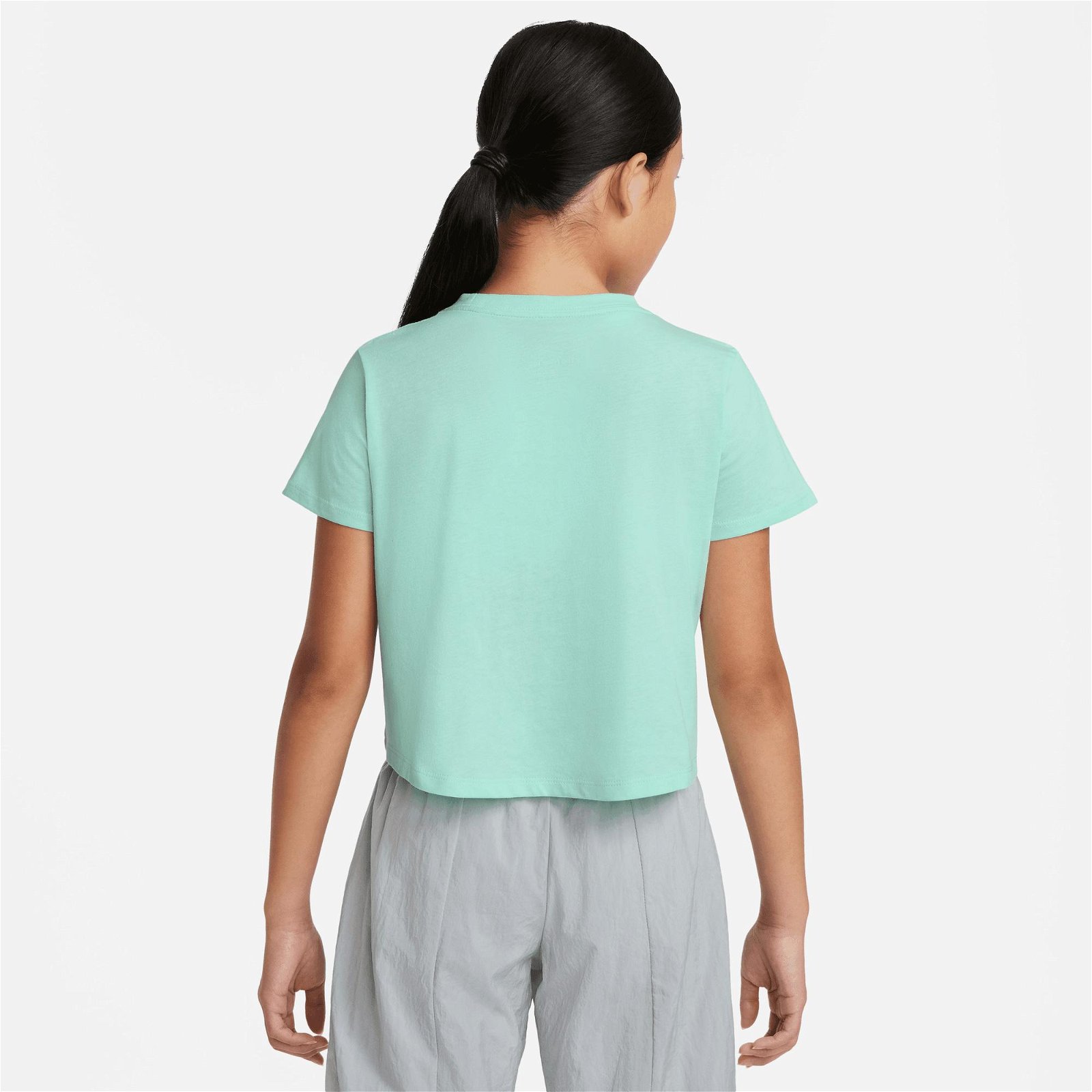 Nike Sportswear Futura Çocuk Yeşil Crop T-Shirt