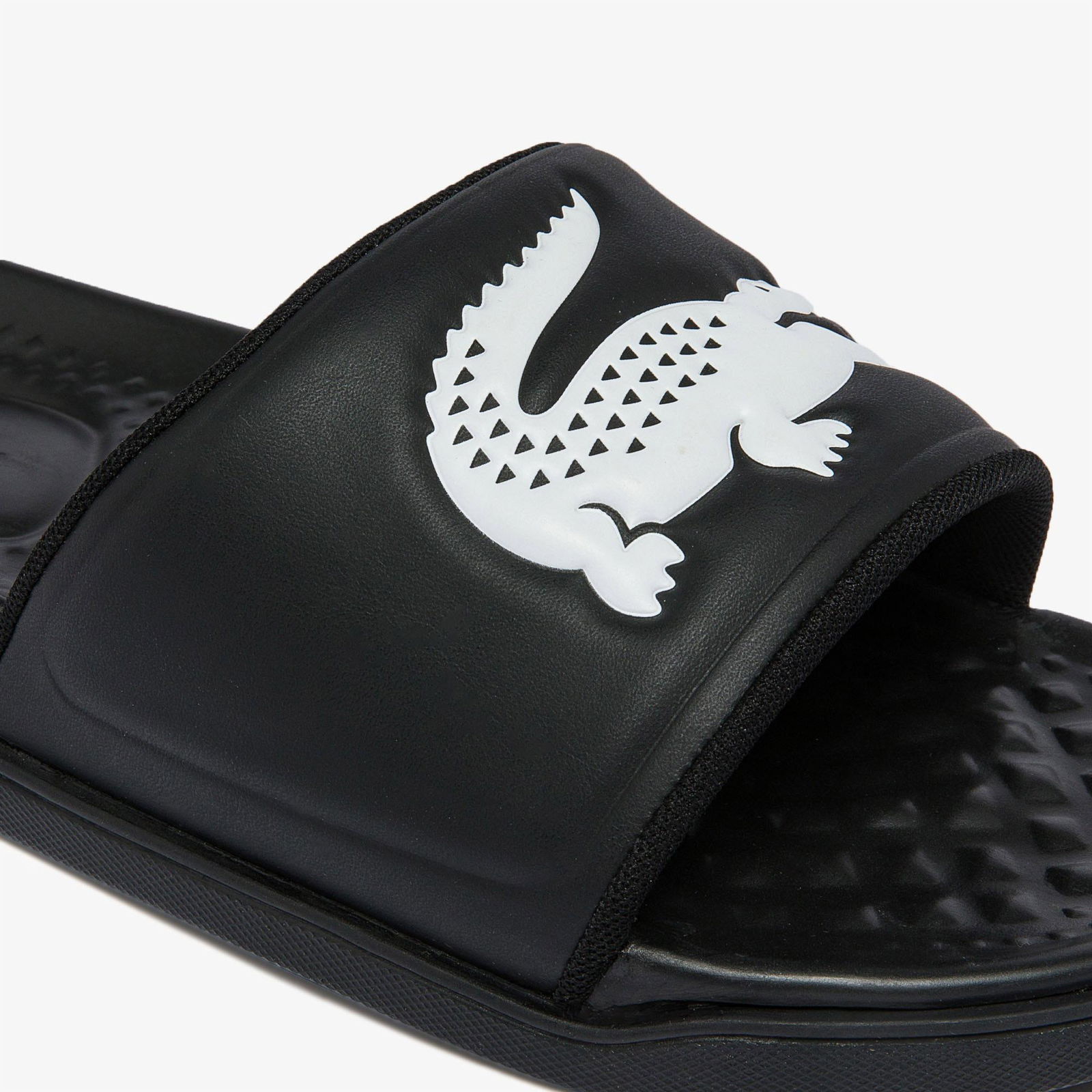 Lacoste Erkek Croco Baskılı Siyah Terlik