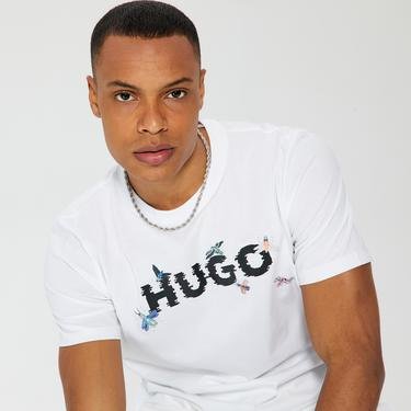  Hugo Dulive U222 Erkek Beyaz T-Shirt