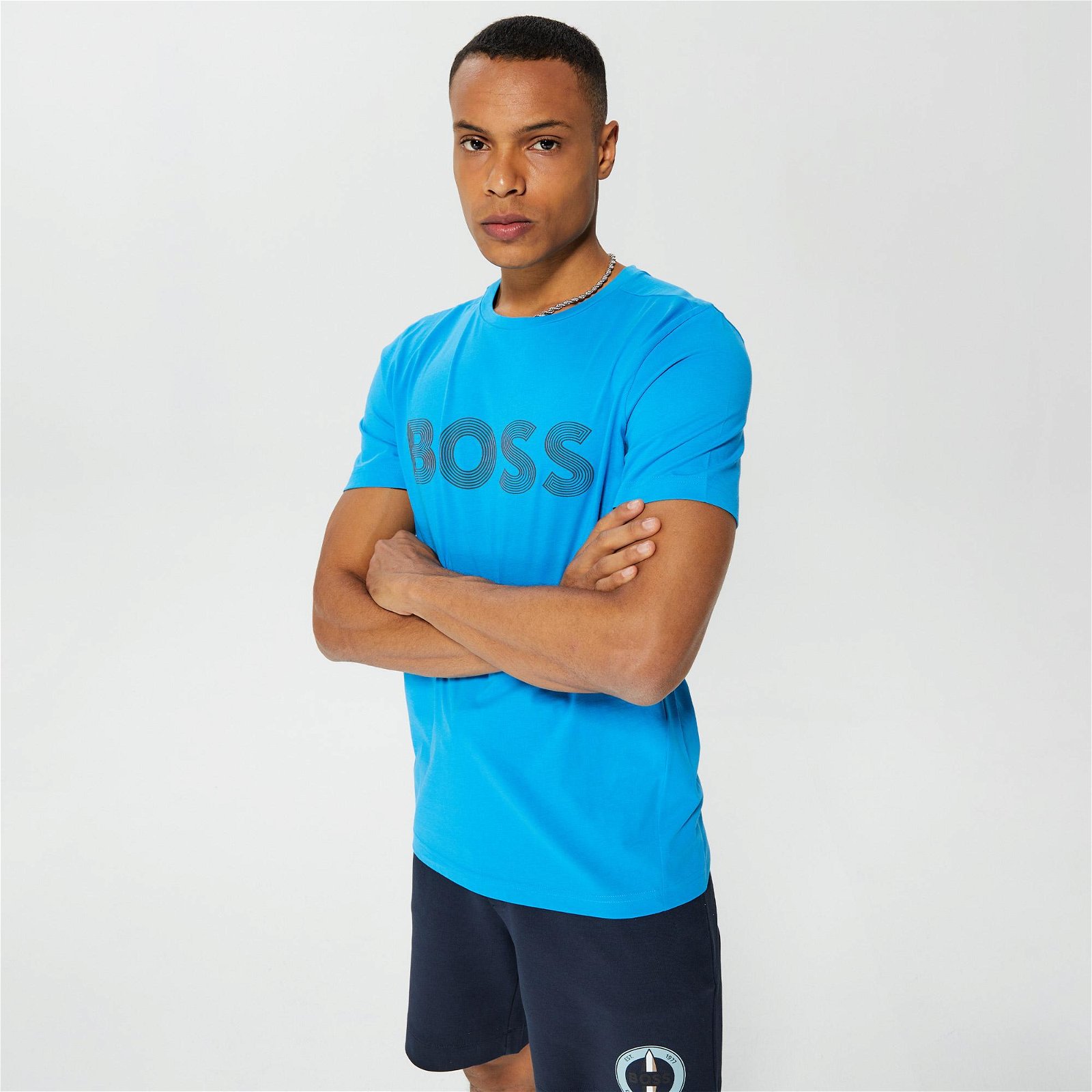 Boss Tee 6 Erkek Mavi T-Shirt