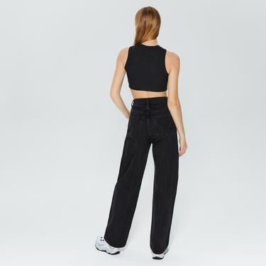  SOONTOBEANNOUNCED Ribbed Halo Tank Top Kadın Siyah T-Shirt