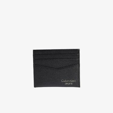  Calvin Klein Micro Pebble id Cardholder Erkek Siyah Cüzdan