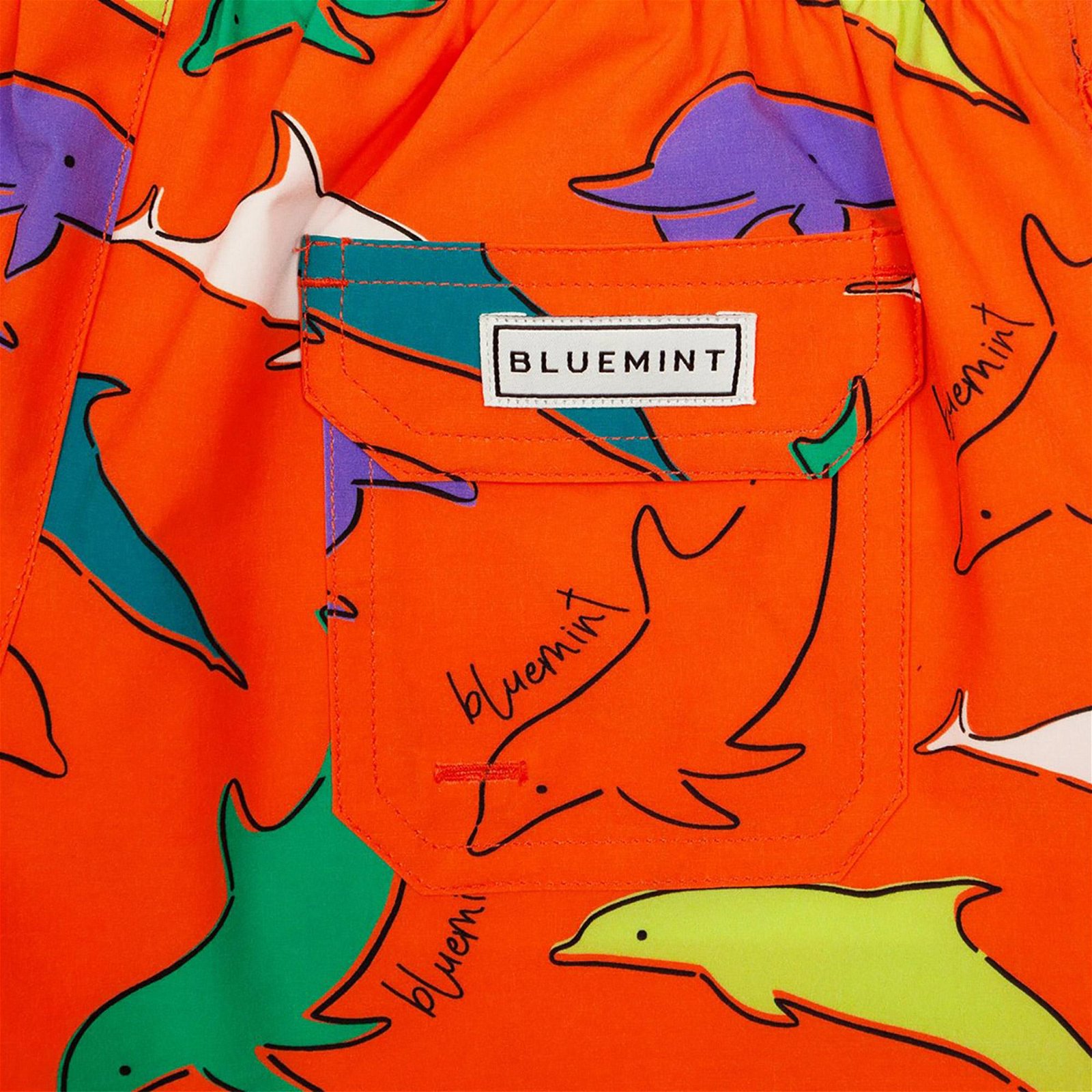 Bluemint Arthus Boy Stretch Çocuk Orange Dolphin Mayo Şort