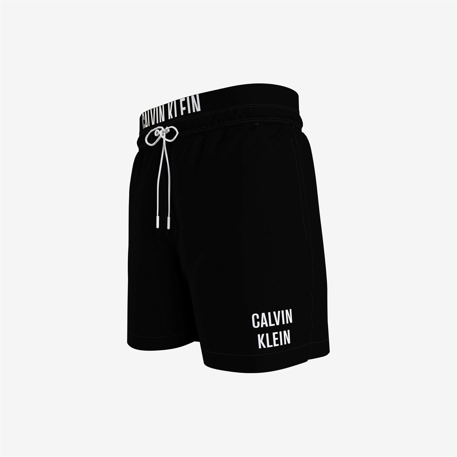 Calvin Klein Medium Double Waistband Çocuk Siyah Mayo Şort