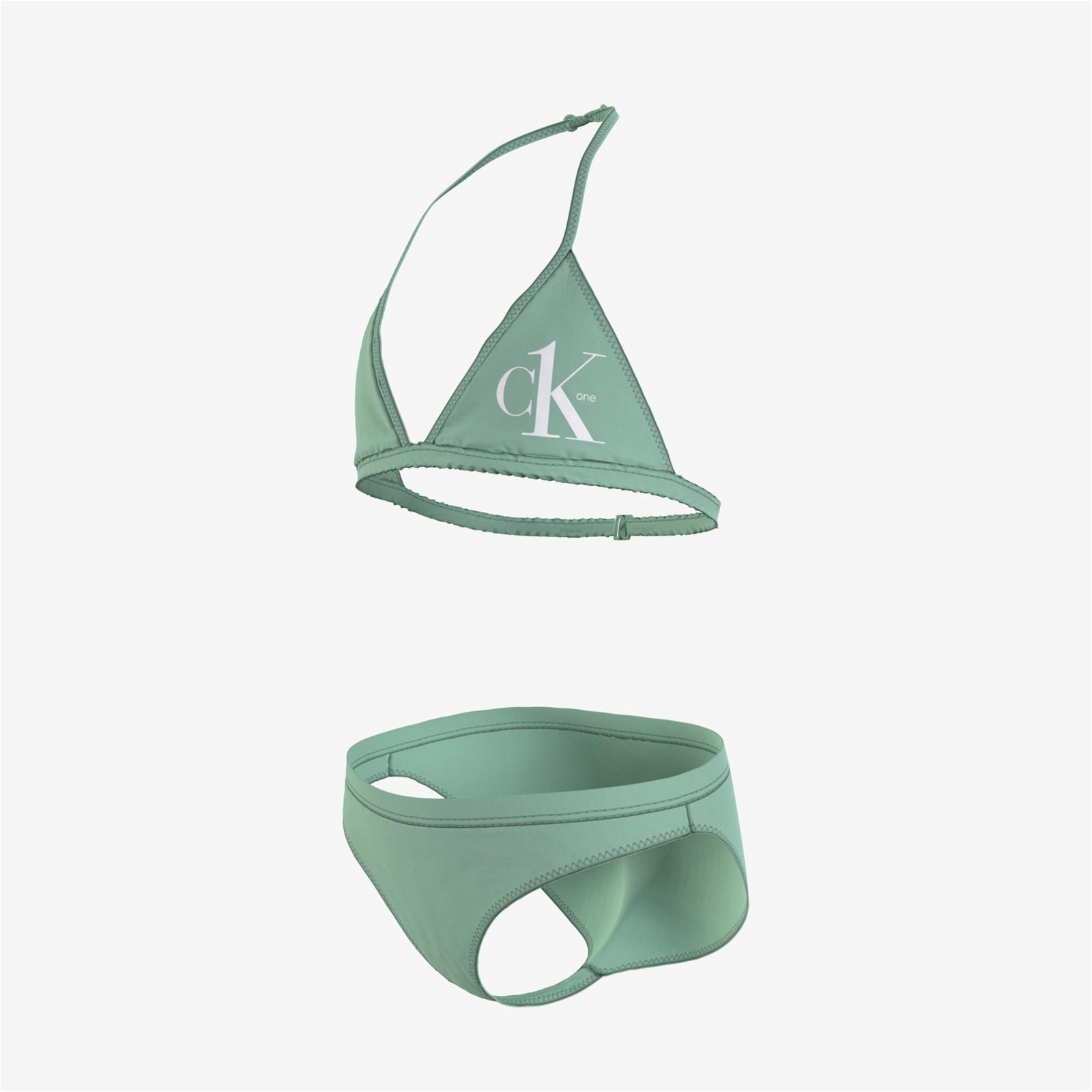 Calvin Klein Triangle Çocuk Yeşil Bikini Takımı