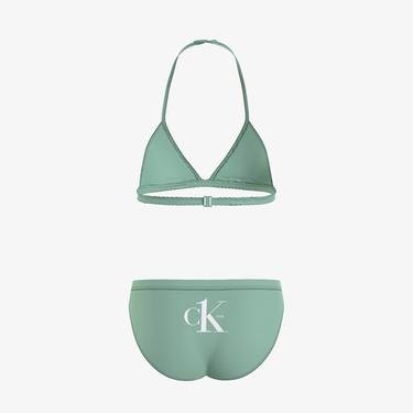  Calvin Klein Triangle Çocuk Yeşil Bikini Takımı