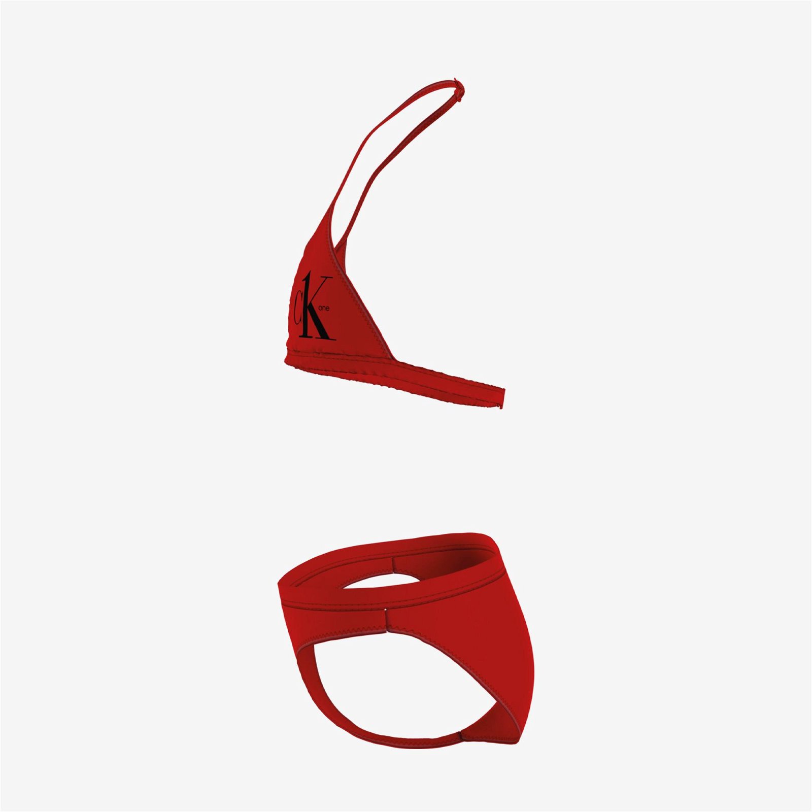 Calvin Klein Triangle Çocuk Kırmızı Bikini Takımı