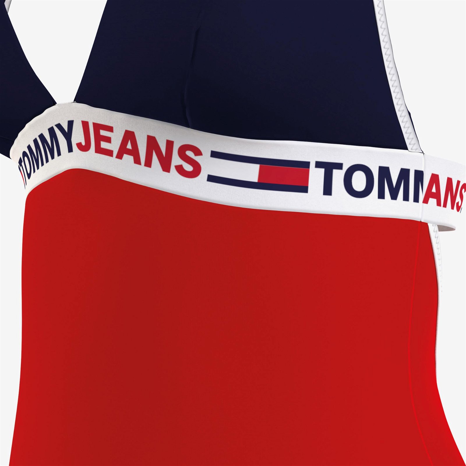 Tommy Jeans Triangle One-Piece Rp Kadın Mavi Mayo