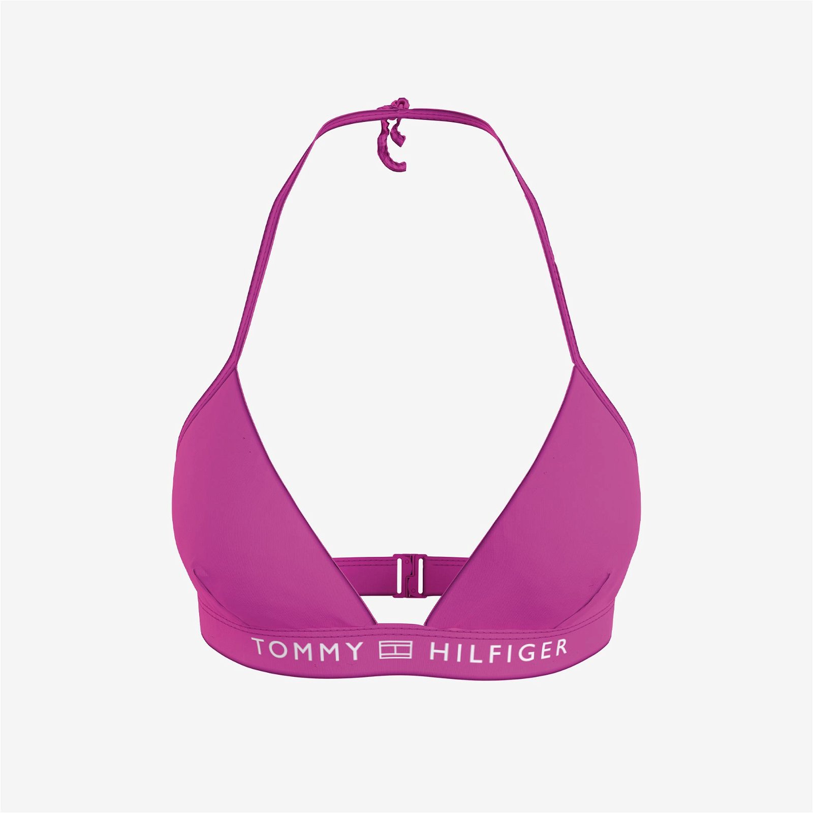 Tommy Hilfiger Triangle Fixed Foam Kadın Pembe Bikini Üstü