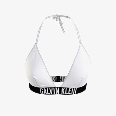  Calvin Klein Trıangle-Rp Kadın Beyaz Bikini Üstü