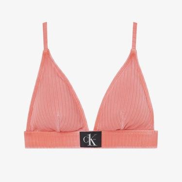  Calvin Klein Triangle Fıxed-Rp Kadın Turuncu Bikini Üstü