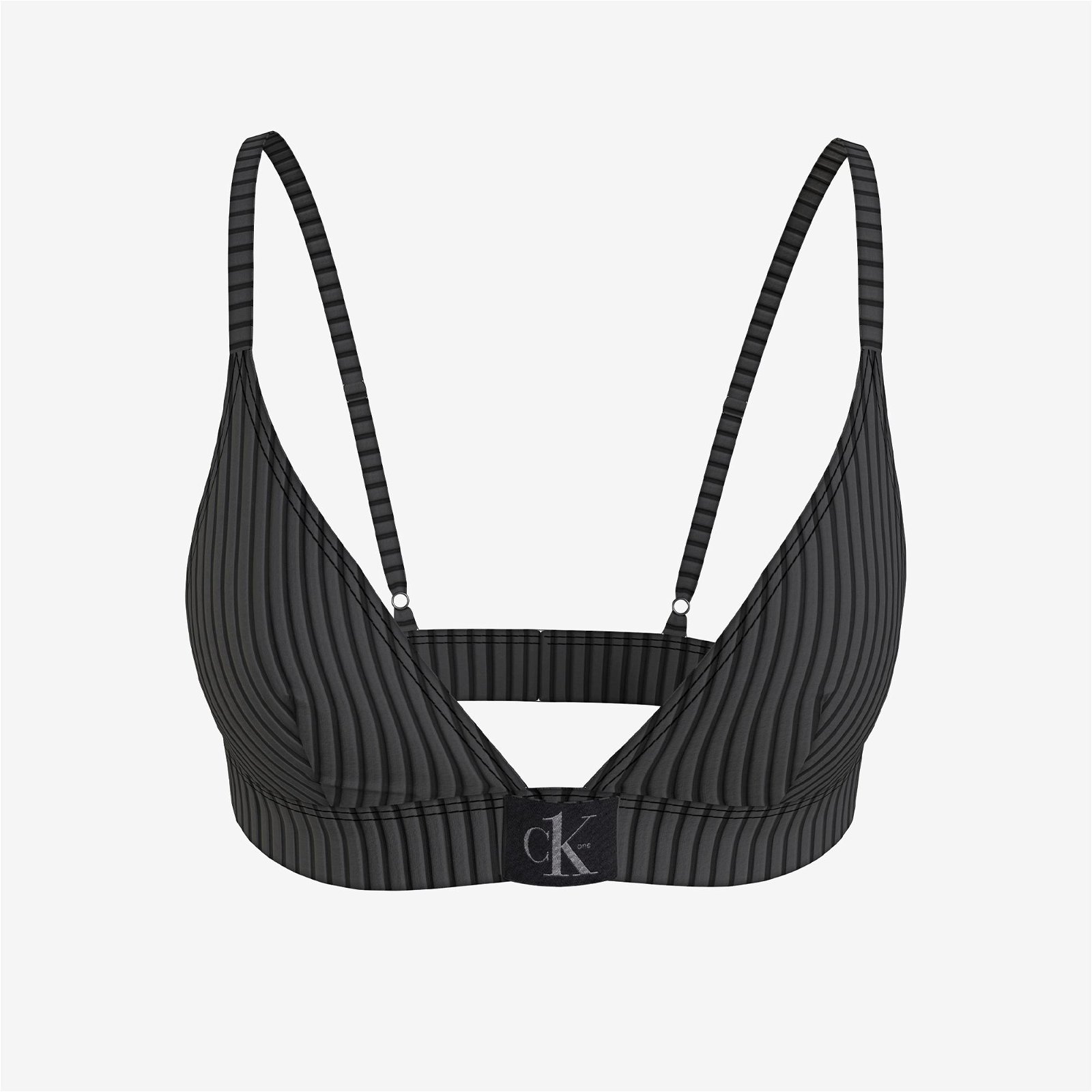 Calvin Klein Triangle Fıxed-Rp Kadın Siyah Bikini Üstü