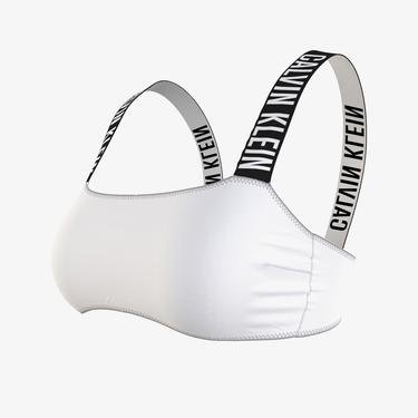  Calvin Klein Bandeau-Rp Kadın Beyaz Bikini Üstü