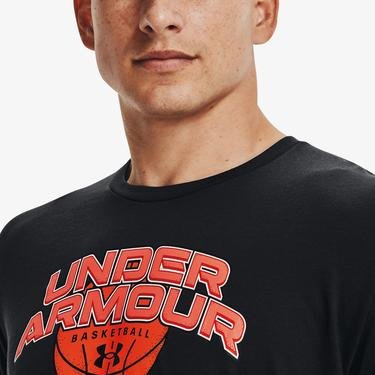  Under Armour Basketball Branded Wordmark Erkek Siyah T-Shirt
