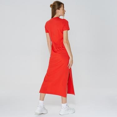  Calvin Klein Stacked Logo Kadın Kırmızı Elbise
