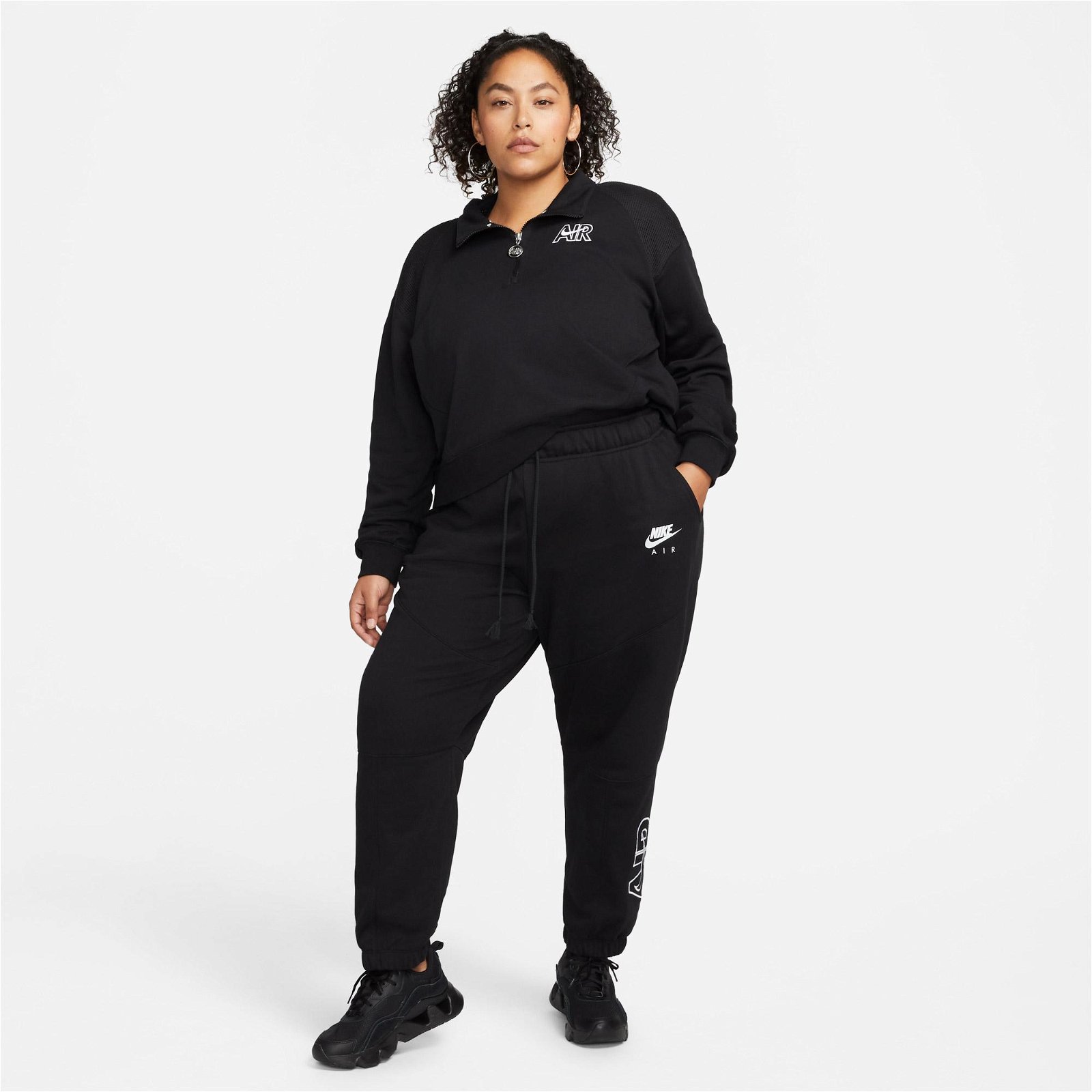 Nike Sportswear Air Fleece Kadın Siyah Eşofman Altı