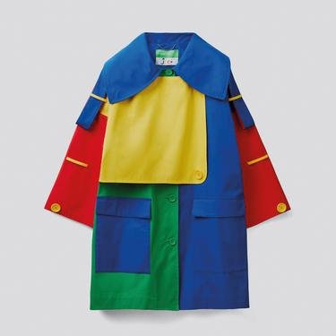  Benetton Tasarım Trençkot Kadın Renkli Mont