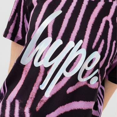  HYPE Zebra Crush Script Çocuk Siyah T-Shirt