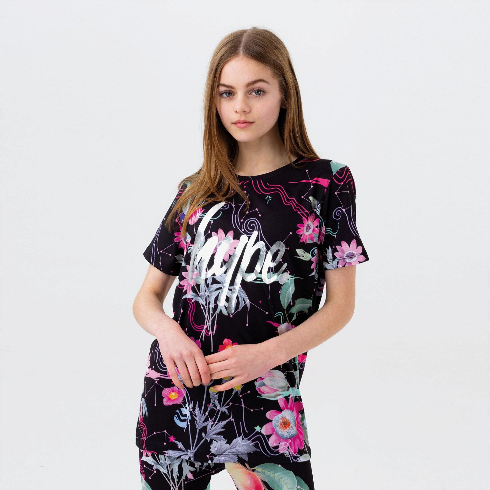 HYPE Mystic Flower Script Çocuk Renkli T-Shirt