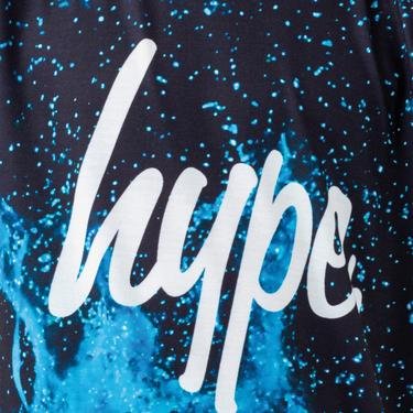  HYPE Fire Script Çocuk Mavi T-Shirt