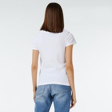  Calvin Klein 2'li Monogram Slim Kadın Beyaz T-Shirt