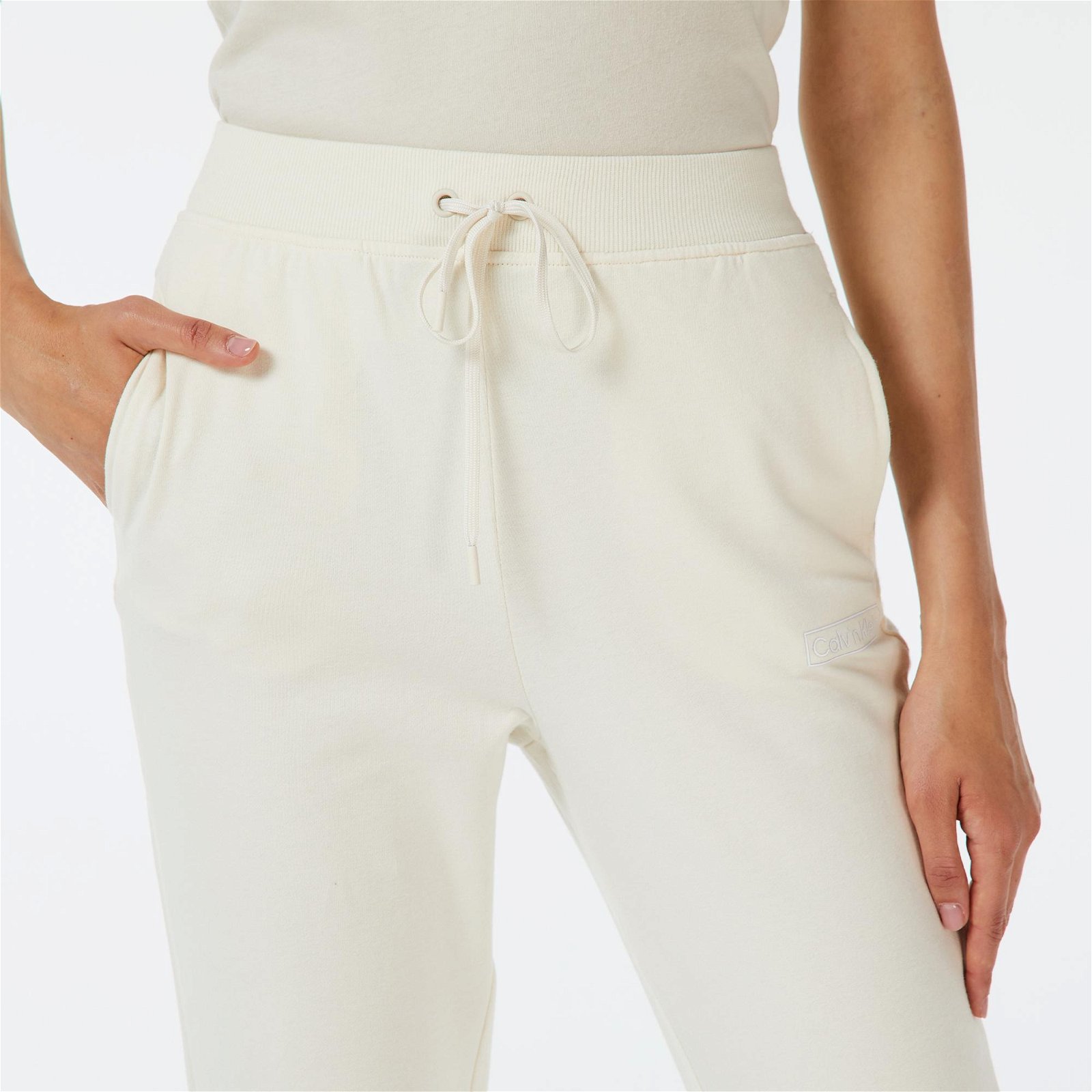 Calvin Klein Pw - Knit Kadın Beyaz Eşofman Altı