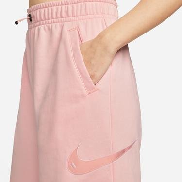  Nike Sportswear Swoosh Fleece High Rise Kadın Pembe Şort