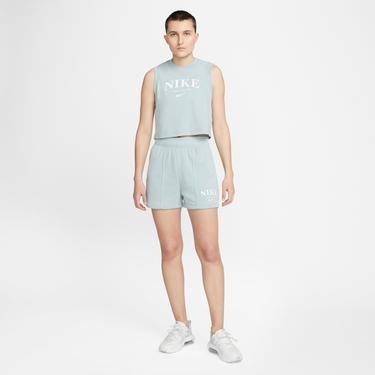  Nike Sportswear Fit Fleece Gfx Kadın Mavi Şort