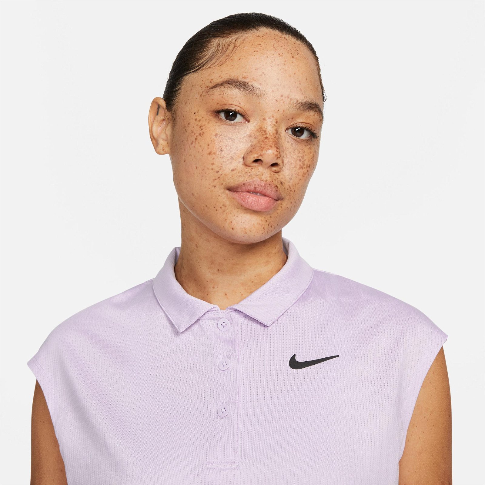 Nike Court Dri-FIT Victory Polo Kadın Mor T-Shirt