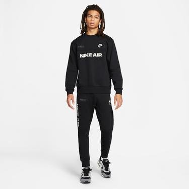  Nike Sportswear Air Crew Erkek Siyah Sweatshirt