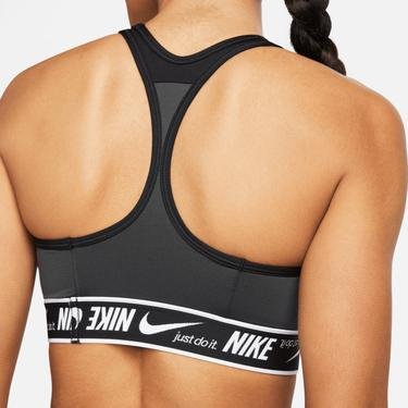  Nike Dri-FIT Swoosh Logo Kadın Siyah Bra