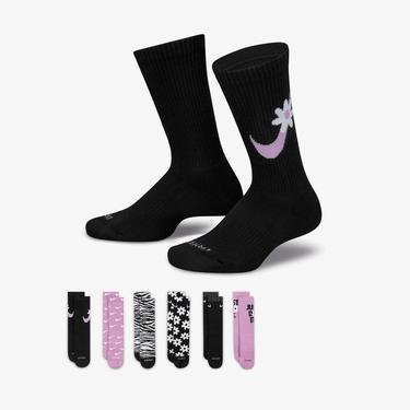  Nike Everyday Plus Cush Crew Çocuk 3'lü Renkli Çorap